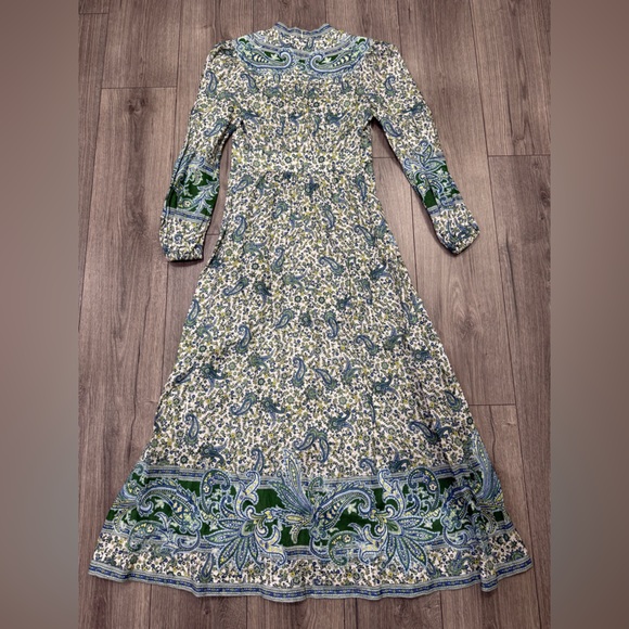 NWT Zimmermann Ottie Plunge Midi Dress in Green Paisley US SZ 6 - Picture 12 of 12